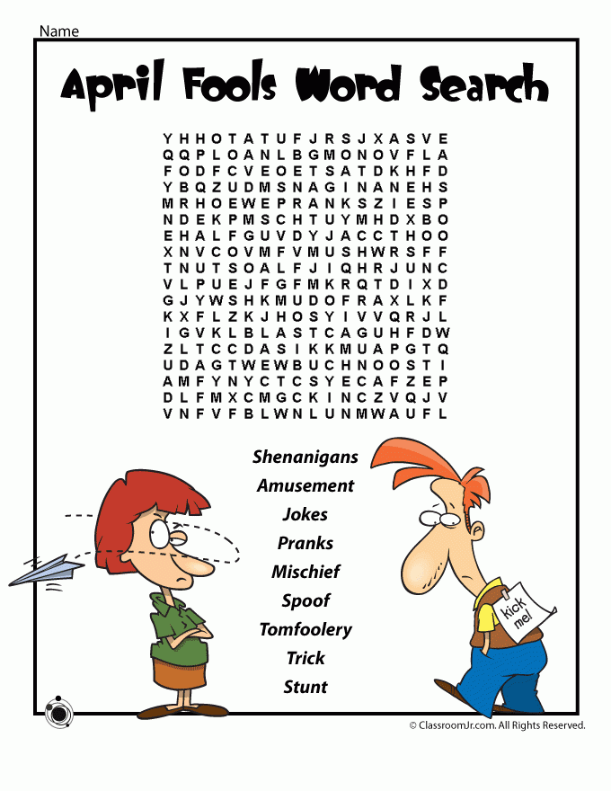 April Fools Day Worksheets For Kids Woo Jr Kids Activities