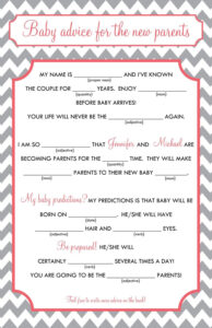 Baby Shower Mad Libs Printable Free Free Printable