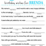 BIRTHDAY MAD LIBS Etsy