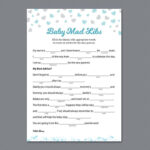 Boy Baby Shower Mad Libs Printable Advice For The New Etsy