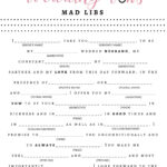 Bridal Shower Game Wedding Vow Mad Libs Etsy