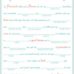 Bridal Shower Mad Libs Funny Shower Game Write Your Vows