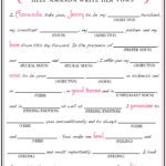 Bridal Shower Mad Libs Funny Write Your Vows Etsy