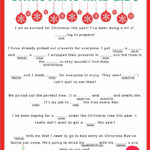 C christmas Mad Libs For Kids Template Printable