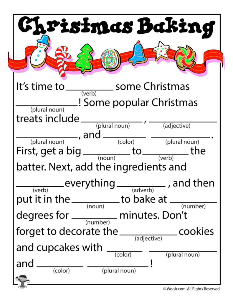 Christmas Baking Kid s Mad Libs Woo Jr Kids Activities Christmas 