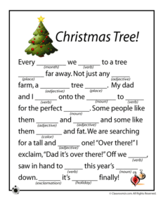 Christmas Mad Libs Christmas Tree Woo Jr Kids Activities