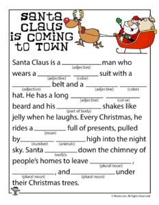 Christmas Mad Libs Printable Free Free Printable A To Z