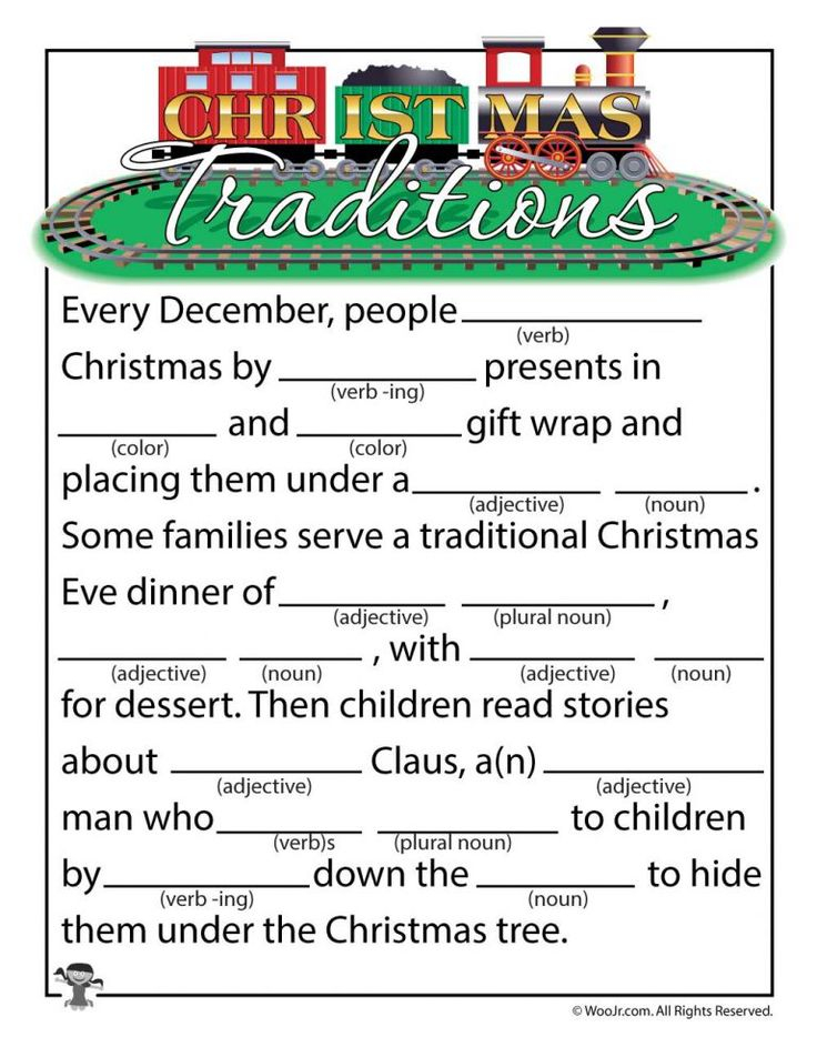 Christmas Mad Libs Woo Jr Kids Activities Christmas Mad Libs 