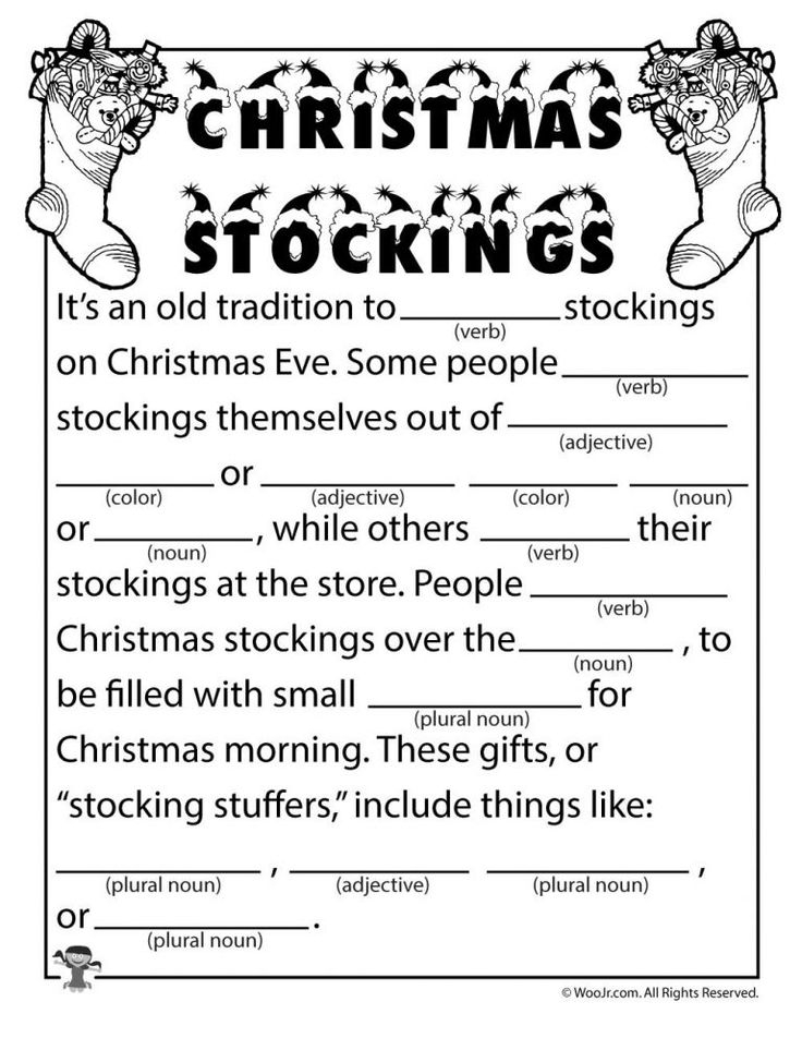 Christmas Mad Libs Woo Jr Kids Activities Christmas Mad Libs 