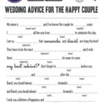 Custom Listing MAD LIBS WEDDING Edition Floral Printed Set Of