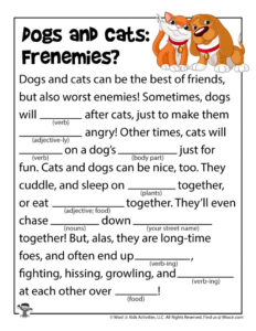 Dogs And Cats Mad Libs Games Woo Jr Kids Activities