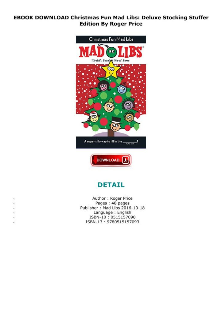 EBOOK DOWNLOAD Christmas Fun Mad Libs Deluxe Stocking Stuffer Edition 