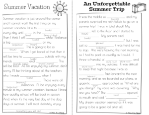 End Of Year Mad Libs For Kids Writing Activity