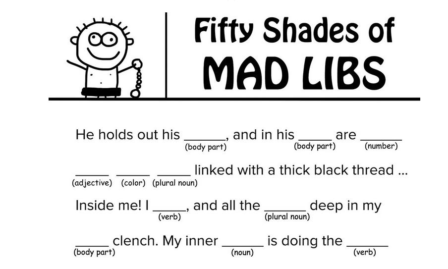  fifty Shades Of Grey Mad Libs Is adjective Scoopnest