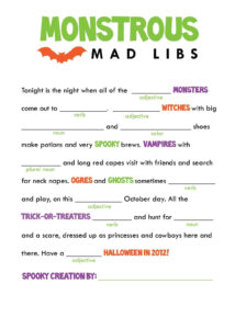 Free Printable Mad Libs For Middle School Students Free Printable