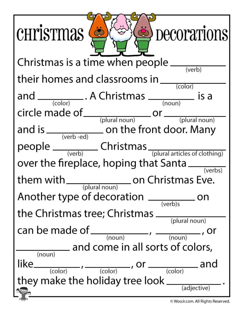 Free Printable Mad Libs For Middle School Students Free Printable