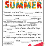 Fun Facts About Summer Mad Lib To Print Woo Jr Kids Activities