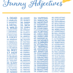 Funny Mad Libs Word Lists Adjectives Nouns And Verbs Students And