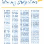 Funny Mad Libs Word Lists Adjectives Nouns And Verbs Students And