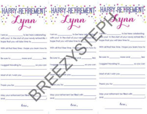 Happy Retirement Mad Libs Is A Fun And Easy Activity For Retirement