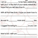 Happy Retirement Mad Libs Printable Customized Retirement Party