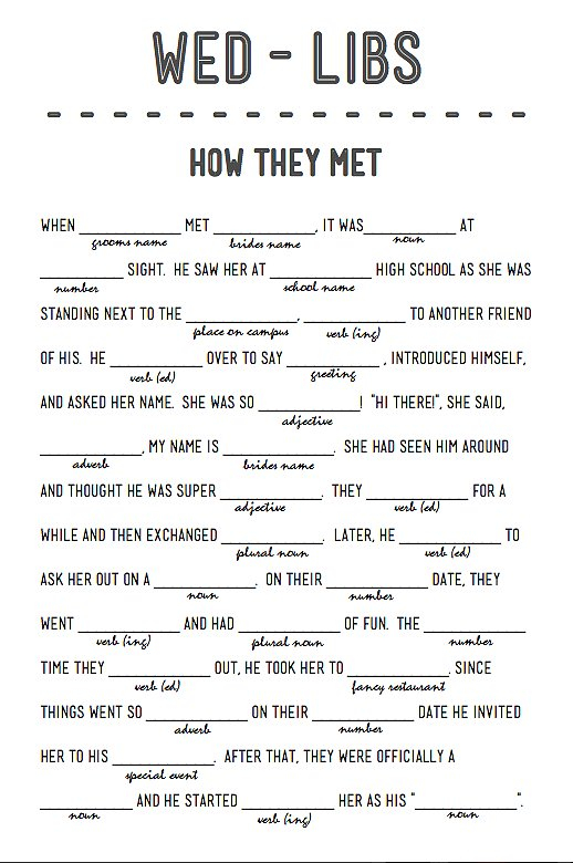 How They Met 14 Free Fun And Printable Wedding Mad Libs POPSUGAR 