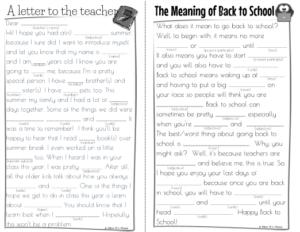 Mad Libs For Kids Back To School Writing Activity