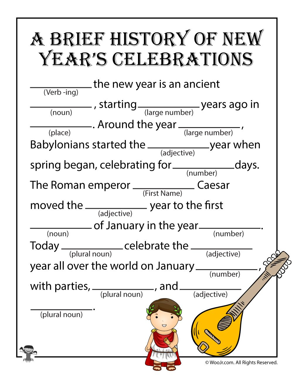 New Years Eve Mad Libs Kids 2022