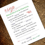 Mad Libs Wedding RSVP Postcard Wedding Madlibs Rsvp Card