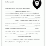 Mad Libs Worksheet In The Jungle Mad Libs Free Mad Libs