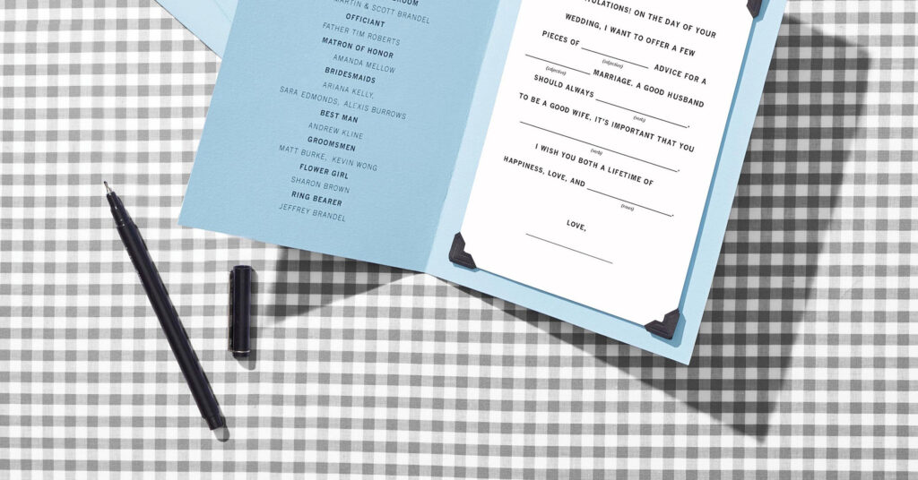 Make Your Wedding Programs More Fun With Mad Libs Martha Stewart 