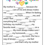 Mother s Day Mad Libs Printable Mad Libs Mad Libs My Mother Essay