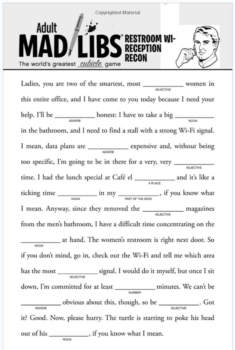 Office Mad Libs This Year s Best Gift Ideas