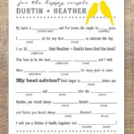 Personalized Wedding Advice Mad Libs Just Be Loved haha This Could