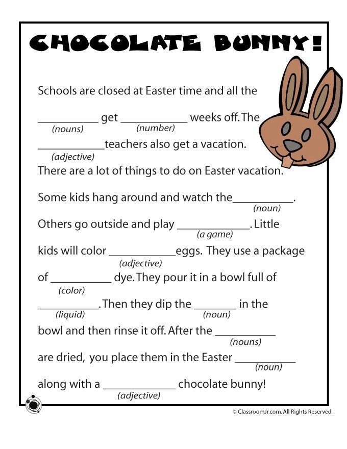 Pin By April Dikty Ordoyne On Mad Libs Easter Writing Easter 