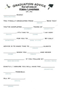 Pin By WedCreatively On Gradation Mad Libs Graduation Party