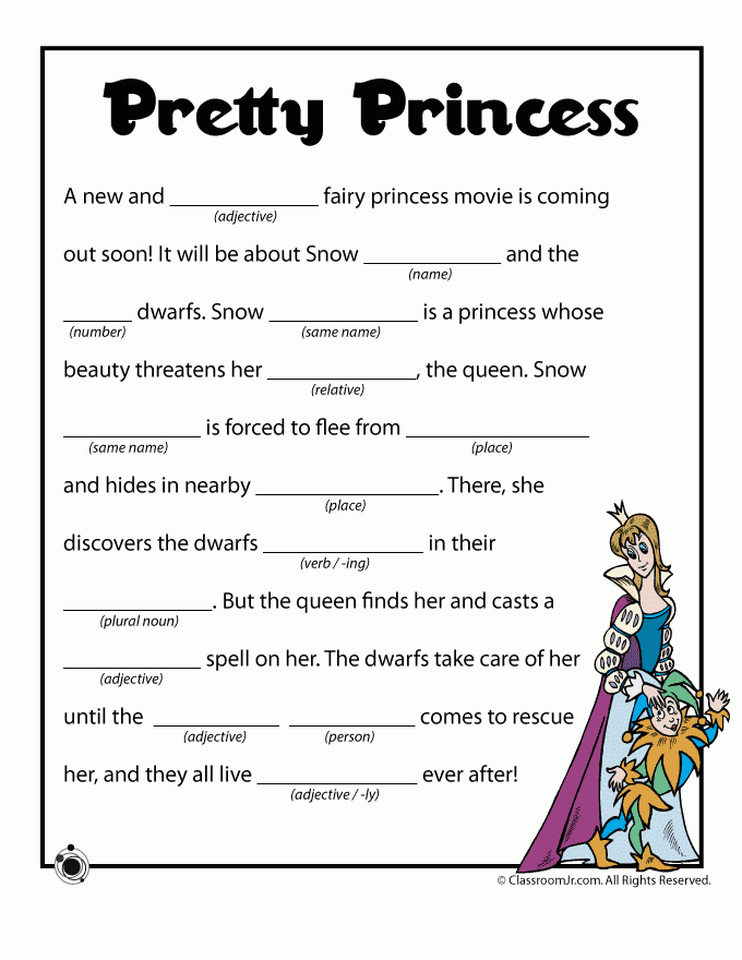 Pretty Princess Mad Libs Kids Mad Libs Funny Mad Libs Mad Libs