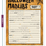 Printable Halloween Mad Libs Party Game For Adults Teens H100