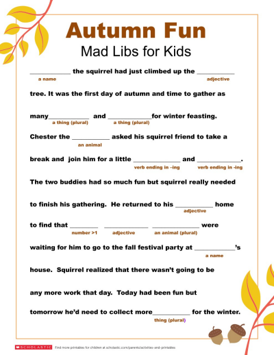 Printable Mad Libs Pdf That Are Satisfactory Roy Blog