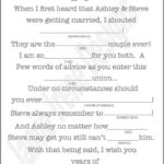 Printable Wedding Mad Lib A Fun Guest Book Alternative Fun Guest Book