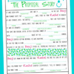 Proposal Mad LIBS Wedding Bachelorette Bridal Shower Game