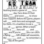 Sports Team Mad Libs Woo Jr Kids Activities Sports Activities For