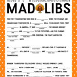 Thanksgiving Mad Libs Printable Thanksgiving Mad Libs Thanksgiving