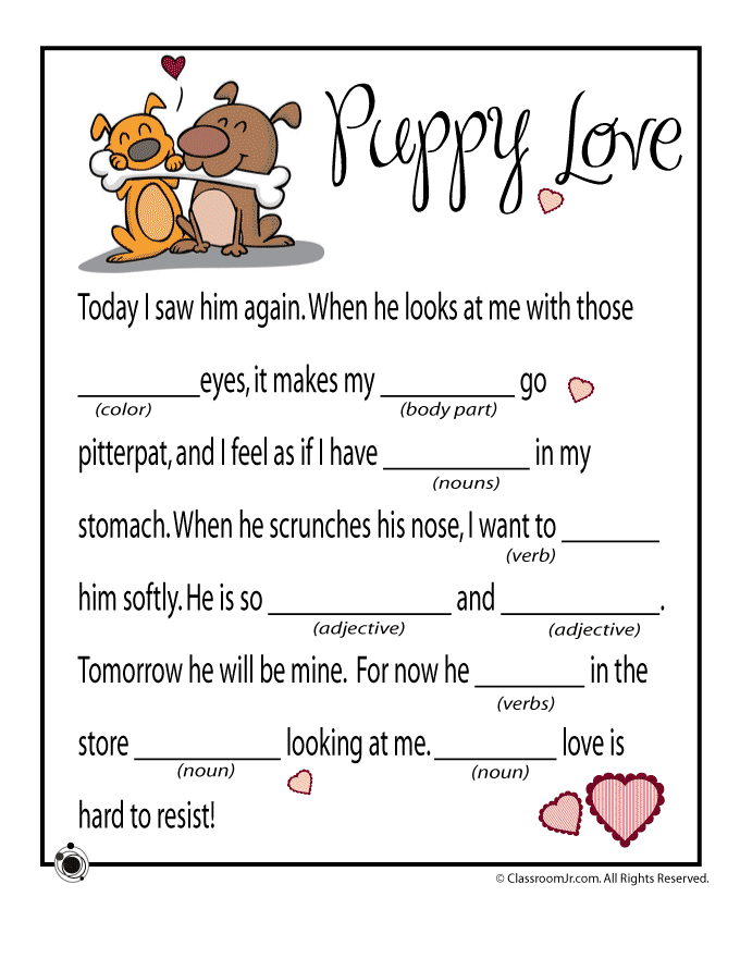 Valentine Mad Libs Woo Jr Kids Activities Valentine Mad Lib 