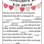 Valentines Day Fun Facts Printable Mad Lib Valentines Day Trivia
