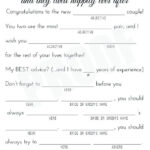 Wedding Mad Libs By CraftsByAmyLou On Etsy Wedding Mad Libs Mad Libs