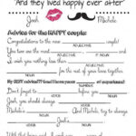 Wedding Mad Libs DIY Printable Style 2 By OurHobbyToYourHome