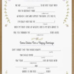 Wedding Mad Libs Wedding Mad Libs Creative Wedding Guest Books