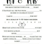 Wedding Mad Libs Wedding Reception Activities Funny Etsy Wedding