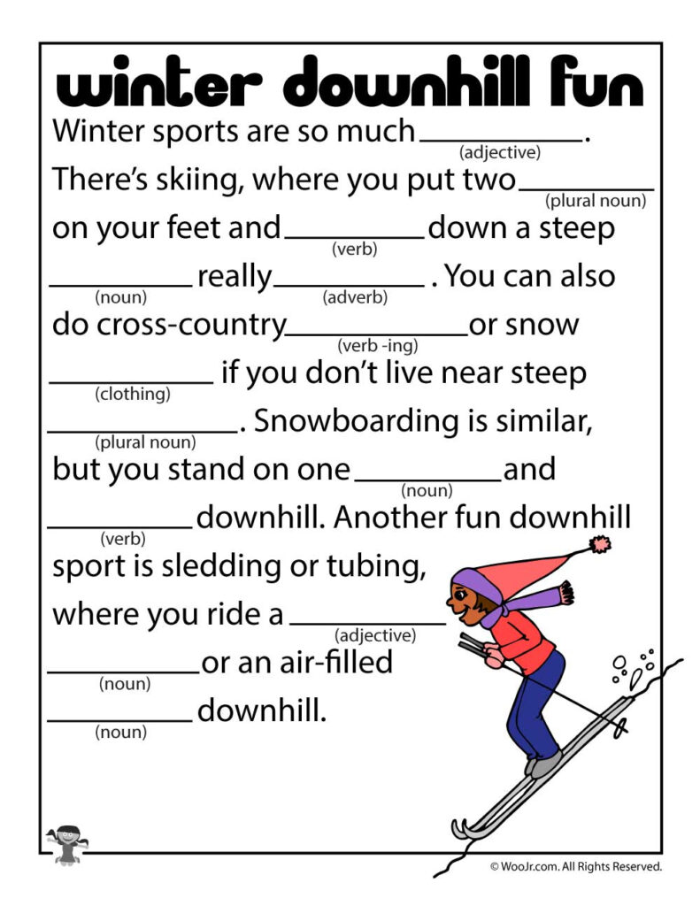 Winter Mad Libs Woo Jr Kids Activities